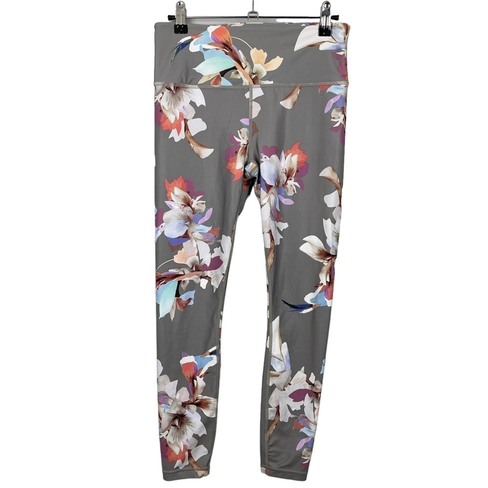 Athleta Elation 7/8 Tight Floral Paradise Grey